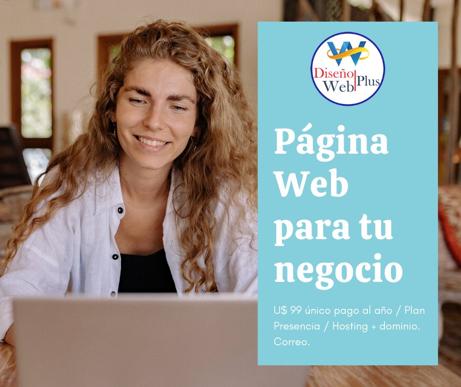 DisenoWebPlus's tweet image. Página Web para su negocio. U$ 99 dólares, pago único al año. Hosting y dominio. Correo. Inicia el 2022 con presencia en la Web. Contáctanos. 
disenowebplus.com/paginas-web-pa…
Condiciones aplican 
#disenowebplus #web #negociosonline #negociosweb #paginasweb #pymes #pyme #SiguemeYTeSigo
