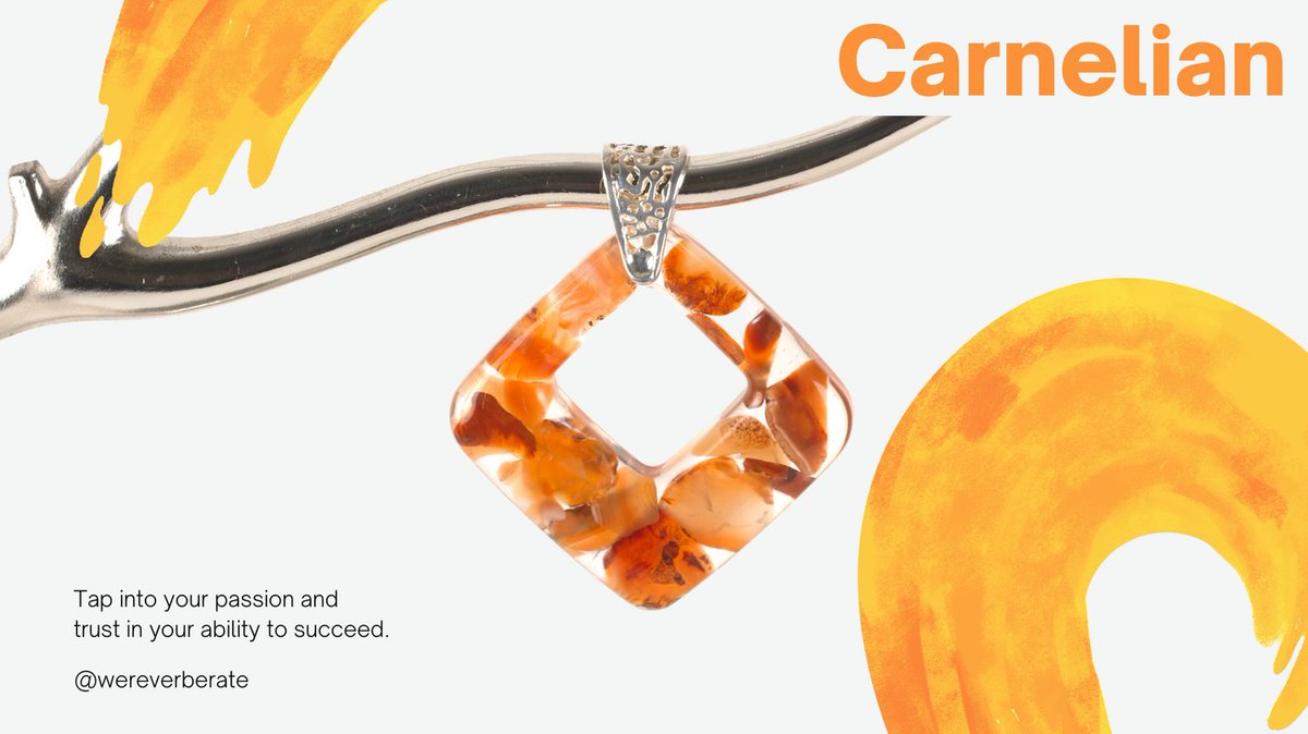 WeReverberate's tweet photo. Carnelian is known as an artist's stone, stimulating creativity, boosting confidence, and restoring motivation through authentic expression. Carnelian can also stimulate sexuality, clarify perception, and dispel negativity as you invite joy and enthusiasm for life. https://t.co/CJ9OQHTIBm