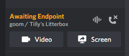 BoojtheBeast's tweet photo. @discord Me n all my palsie walsies are having this issue trying to connect to our server's VC. My other server's VCs are fine to connect to tho. #discord https://t.co/okP4KSyIlR