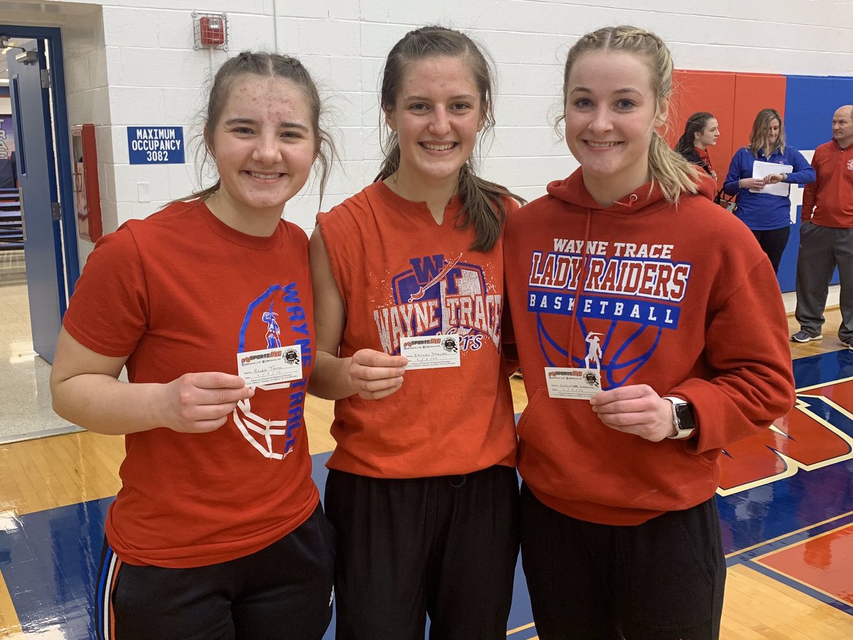 MySports_Live's tweet photo. #ICYMI: Seniors Rylee Troth, Rachel Stoller, and Christina Graham all gave important contributions last night for Wayne Trace in a 43-23 Senior Night victory over Fort Jennings, they each took home Signature Embroidery Player of the Game honors, congrats on the win 😃 #MySports https://t.co/2hhUCz2H8D