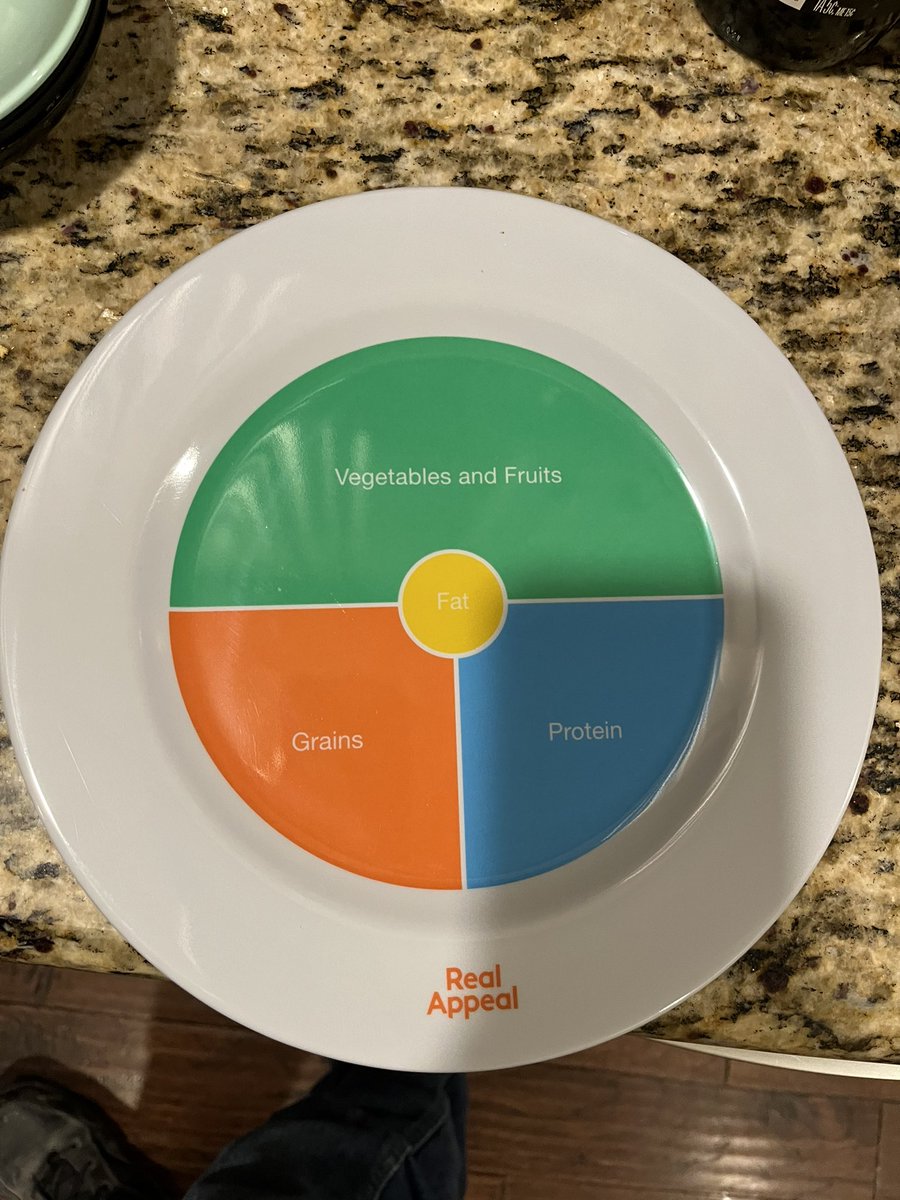 T_Reps84's tweet image. My wife’s company sent a package to help us get “healthy” and it included this portion plate. 
I immediately put it to use.