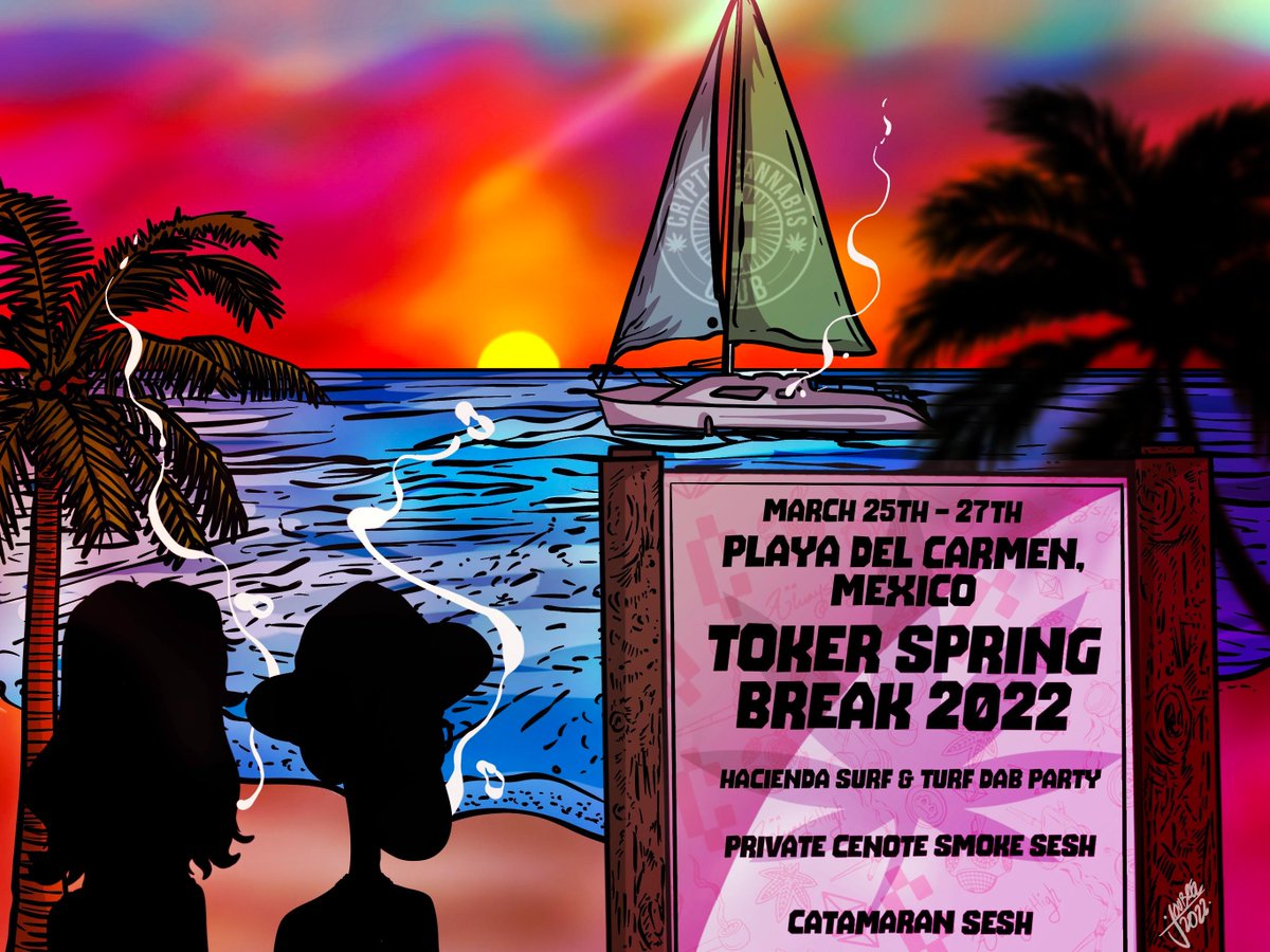 CryptoCannaClub's tweet image. Toker Spring Break raffle entry is now open!🎫

1 entry per Toker💨

Multiple entries allowed🎫🎫

Winners will be airdropped a custom Spring Break Toker NFT used for entry to events!✈

docs.google.com/forms/d/e/1FAI…
#CCC
