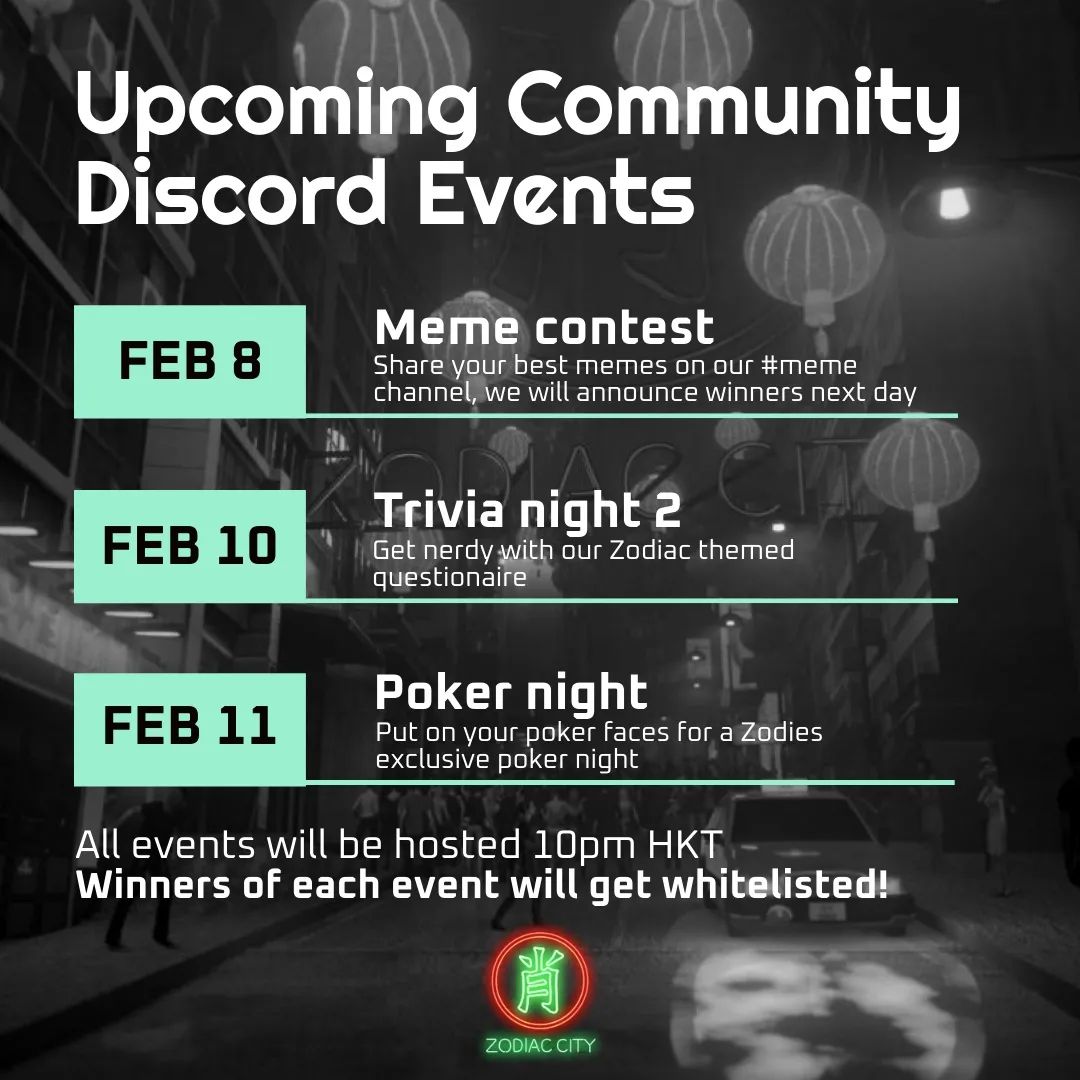 ZodiacCityIO's tweet photo. TRAVIA TONIGHT🐯🐯🐯JOIN US AND WIN A WLhttps://discord.gg/5964NVR4 EVERYONE IS WELCOME ! 2 days until PRESALE 
#NFTCommunity #nft #NFTCollection #zodiaccityio #YearOfTheTiger #ChineseNewYear #gamenight #FolloMe #RETWEEET https://t.co/iVec9nRDVq