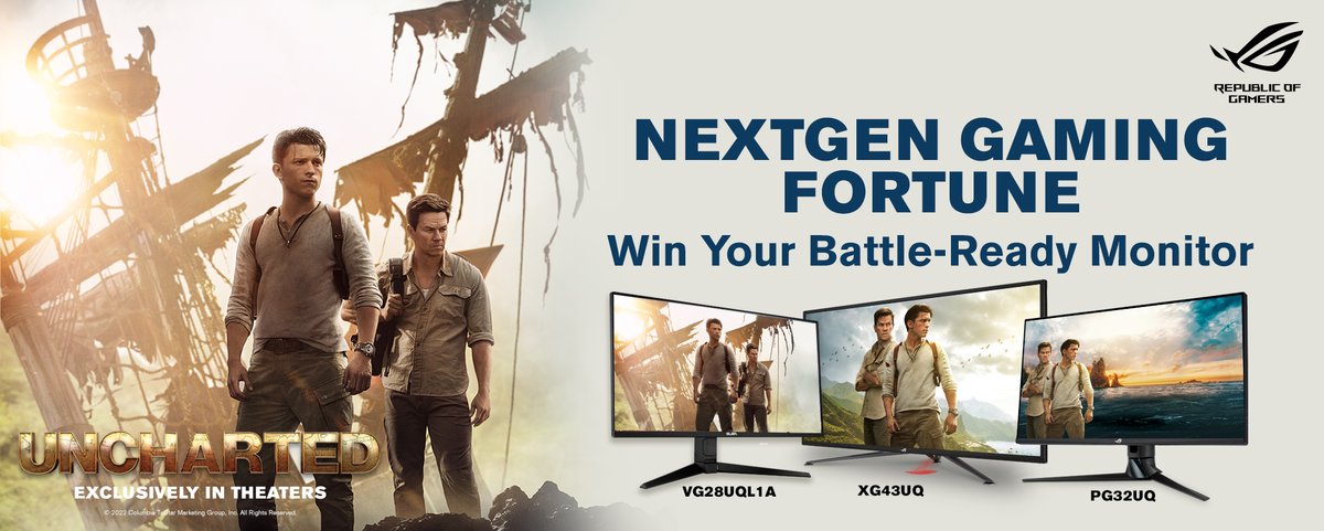 ATTENTION GAMERS! It's the biggest treasure yet to be found 🚨😜
Be part of the Next-Gen gaming fortune as we GIVEAWAY x2 HDMI 2.1 monitors to x2 lucky winners enabling. Unleash the full performance, enter now : ae.rog.gg/WinYourBattleR…
#roggiveaway #win #UnchartedME
