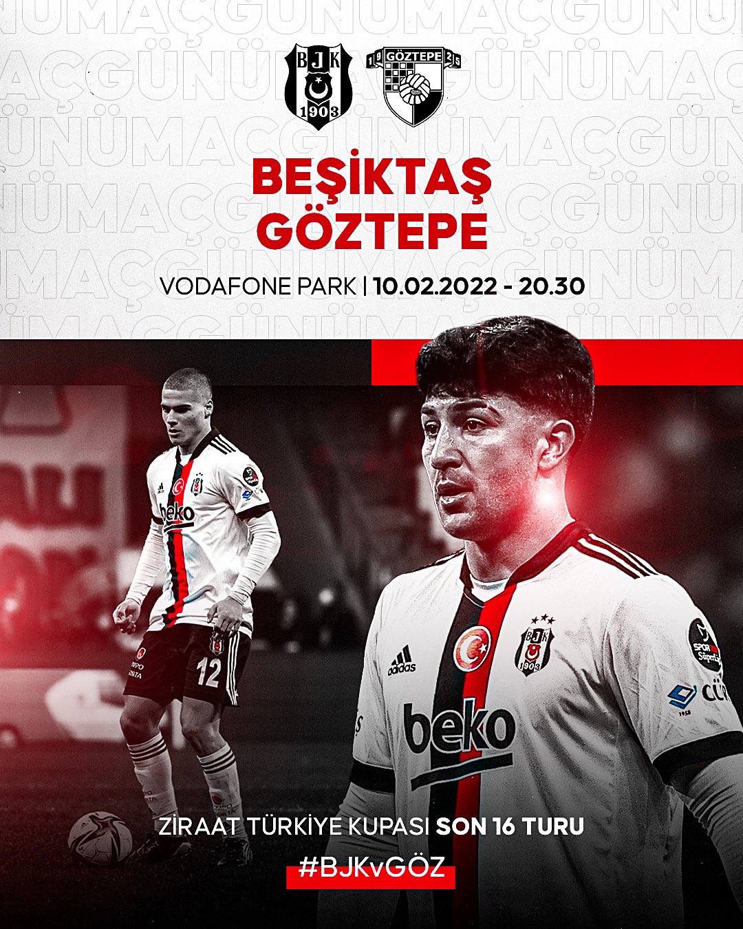 Beşiktaş'ın Göztepe Maçı İçin Hazırladığı Görsel