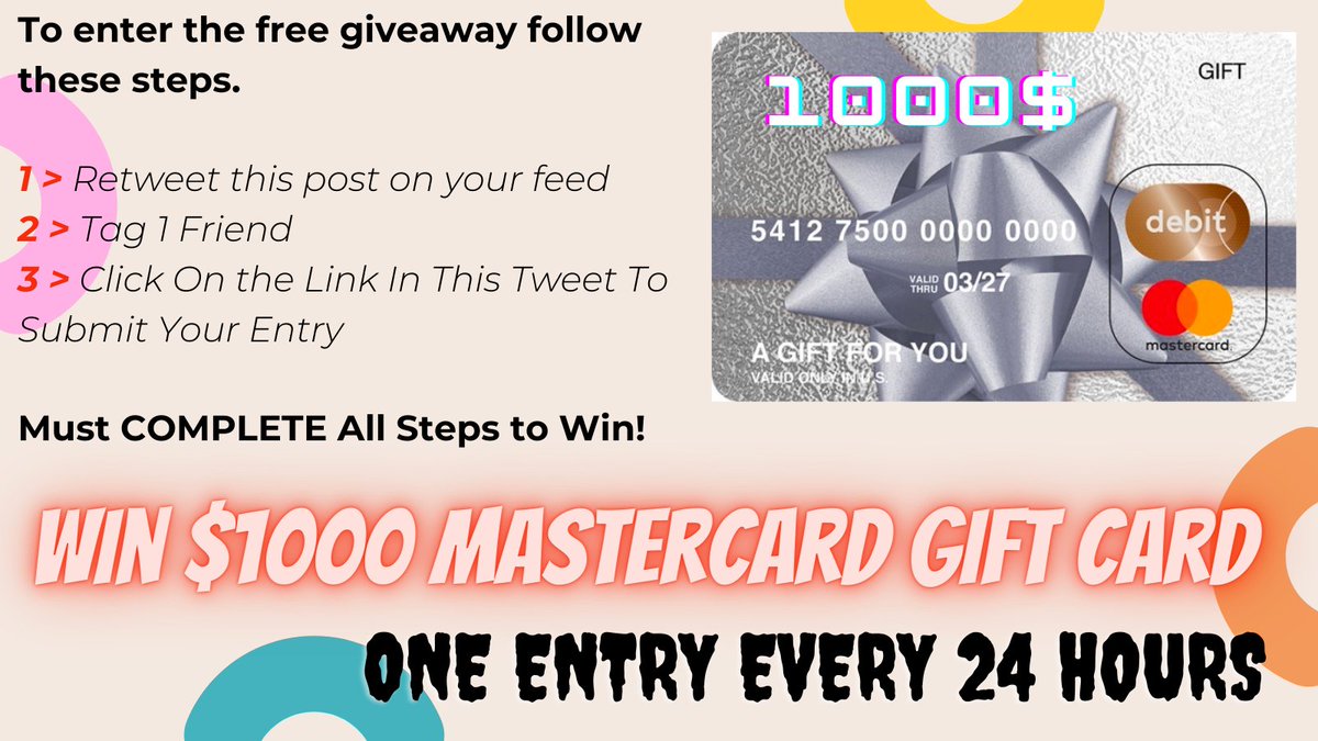 Do you. want to try your luck?

Tip:
You can submit an entry only every 24 hours

tinyurl.com/2p937pkv