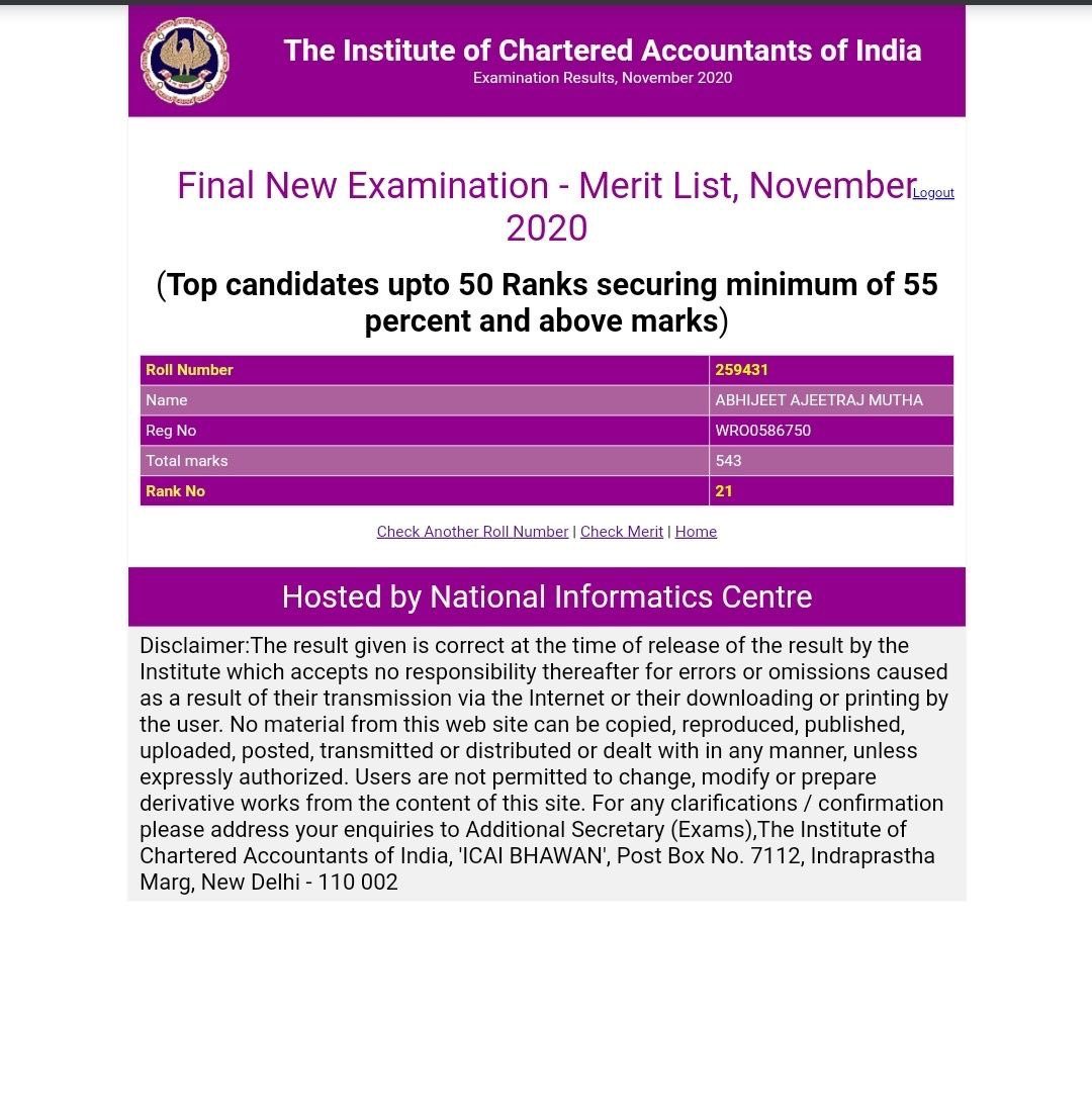 abhijeet_mutha_'s tweet photo. Dreams came true ~1 year back today!

From Abhijeet Mutha to CA Abhijeet Mutha and that too with a Rank#21

I am hoping lot of other’s life is also going to change today!

#ca #charteredaccountant #dreams #icairesults #air21 #caexams https://t.co/aBr4WaBFma
