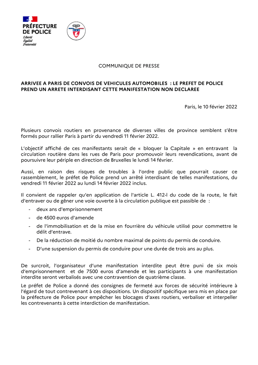 Préfecture de Police tweet media