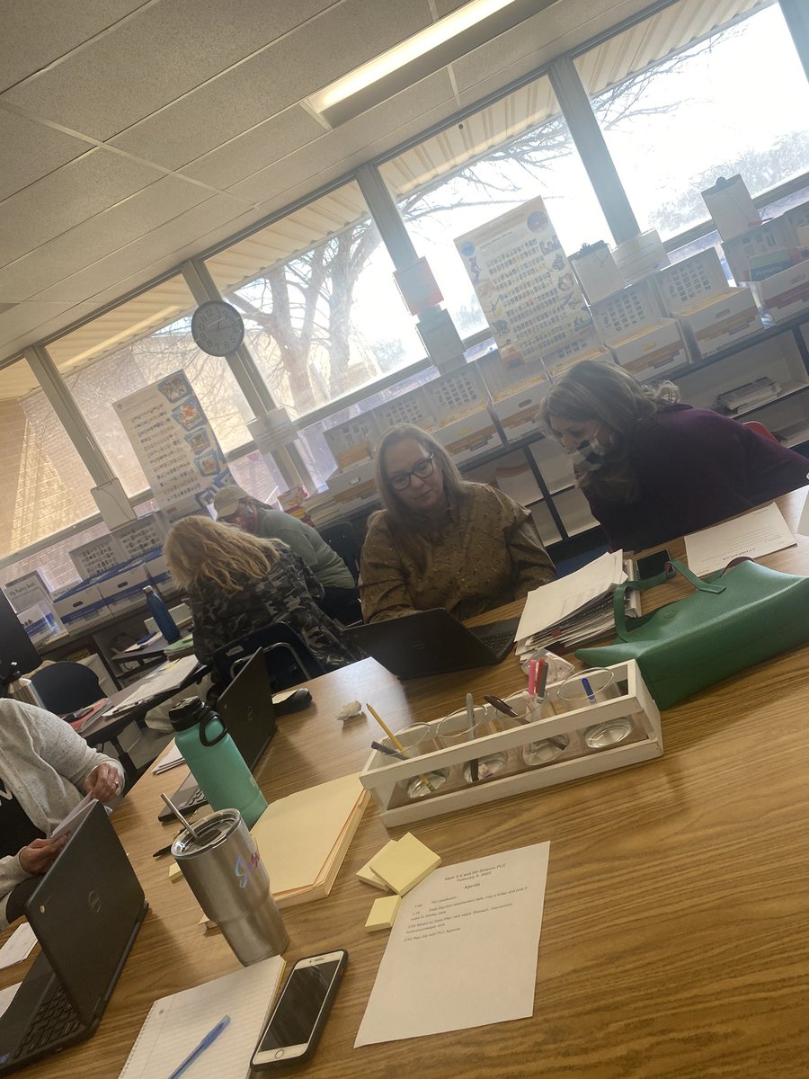 What a great PLC learning opportunity for our 3rd-5th grade Math &amp; Science teachers today! They looked at data, developed intervention plans, and talked about students! Thank you Mrs. Hill and Mrs. Patrick for leading our teachers! ❤️🤍💙