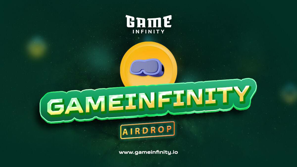 🚨 Airdrop: GameInfinity $GAMEIN
🔥 Register and Win : 100 Free $GAMEIN tokens
🤑 Refer: Win 100 $GAMEIN for each referral
🛃 Website: gameinfinity.io
🚧 Rating: ⭐️⭐️⭐️⭐️⭐️ 
🤖 Airdrop Link: gameinfinity.io/bounty/
===========================