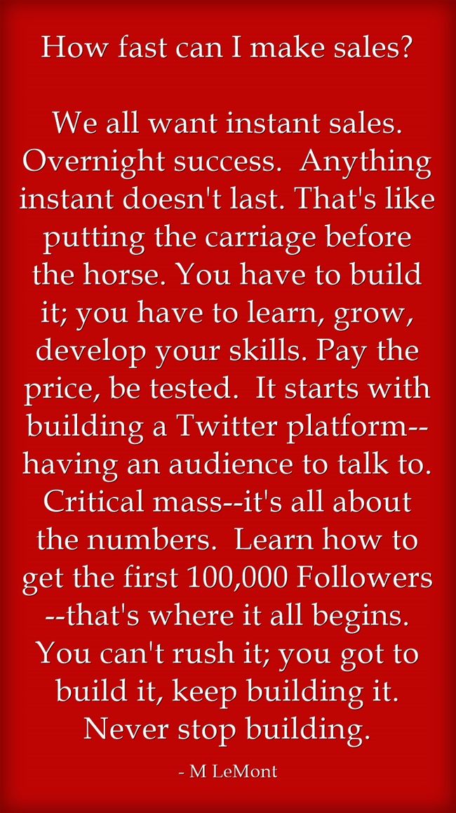 MisterSalesman's tweet photo. Ask me Anything... How fast can I make sales? Click Text to expand read full story. https://t.co/hzpxEkbK6I *socialmedia *smm *authors https://t.co/zI0Laya5ap