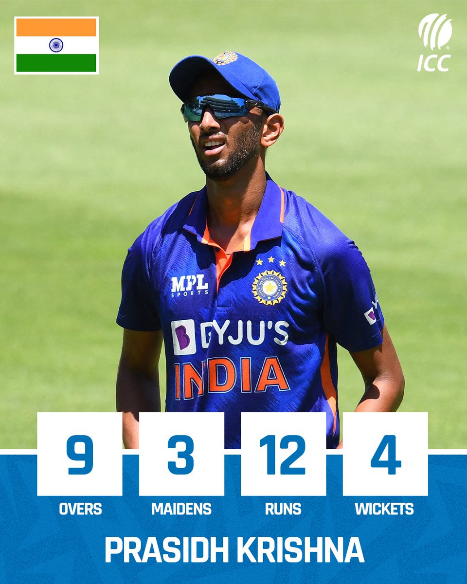 Prasidh Krishna put on a clinical bowling display in the second ODI against West Indies 👏

#INDvWI