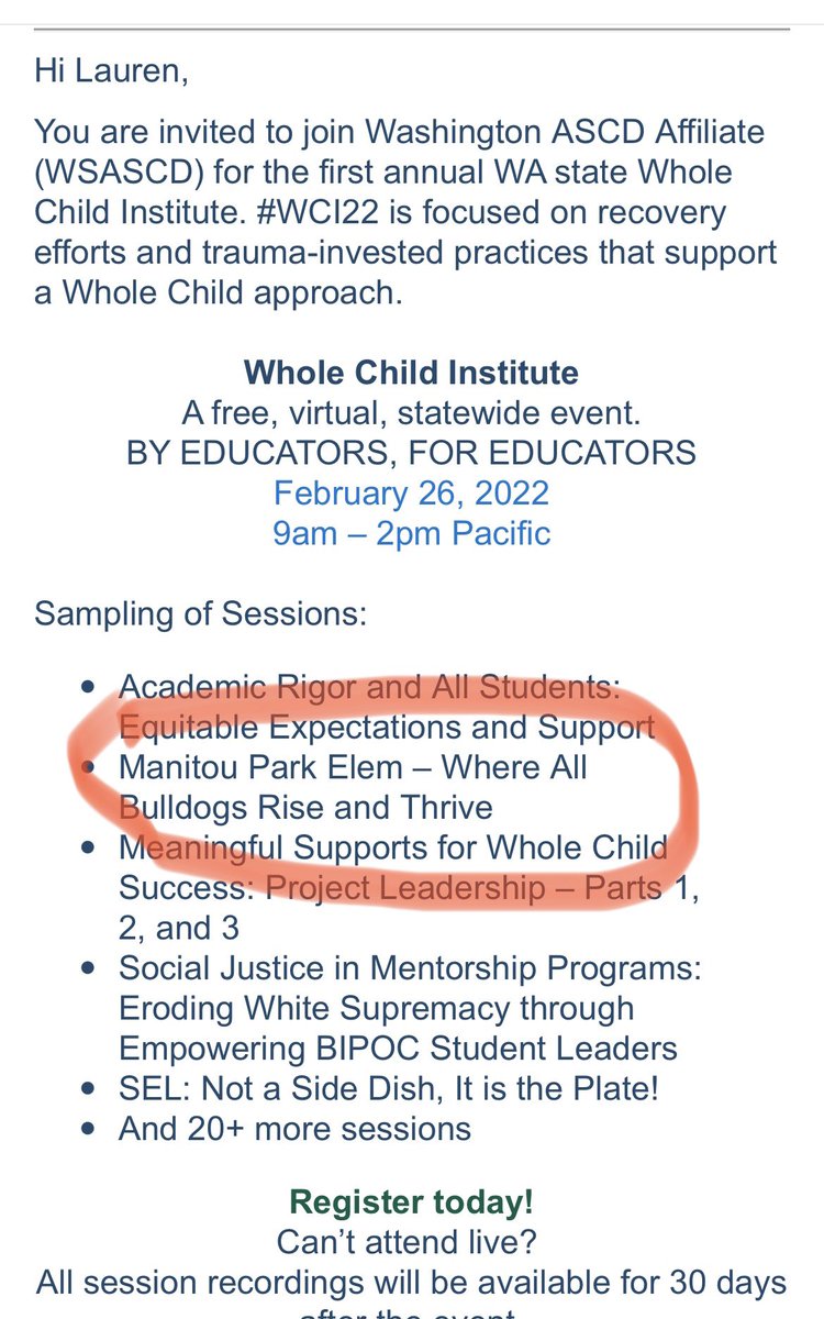 LTaylorEDU's tweet photo. Register today for the #WSASCD #wholechild institute! Learn from my amazing assistant principal @LisaG1126 and rockstar self contained teacher Kathleen. I’m so proud of this team! https://t.co/Lkt1S5ec79 https://t.co/4T4R7pSd4b