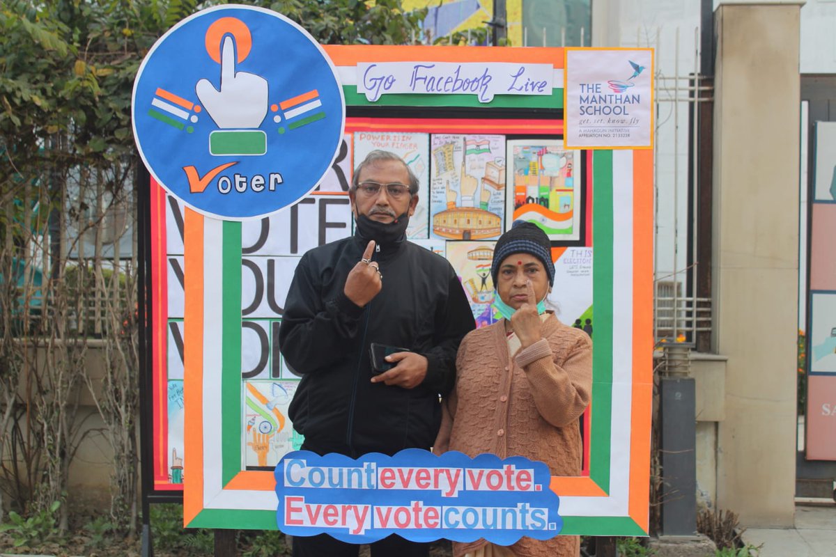 dr_priyanka31's tweet photo. "I love voting day. I love the sight of my fellow citizens lining up to make their voices heard." Please vote to empower our democracy.
 @dmgbnagar @CeoNoida 
#UPElections #voting #GoVote #UPElections2022  
#TheManthanSchool https://t.co/oszLwl4khK