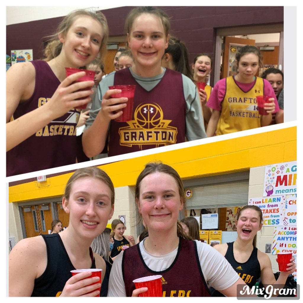 Post practice chocolate milk party today-Milk does the body good…but some things never change 😂🏀 #3yearsapart #Spoilerpride
