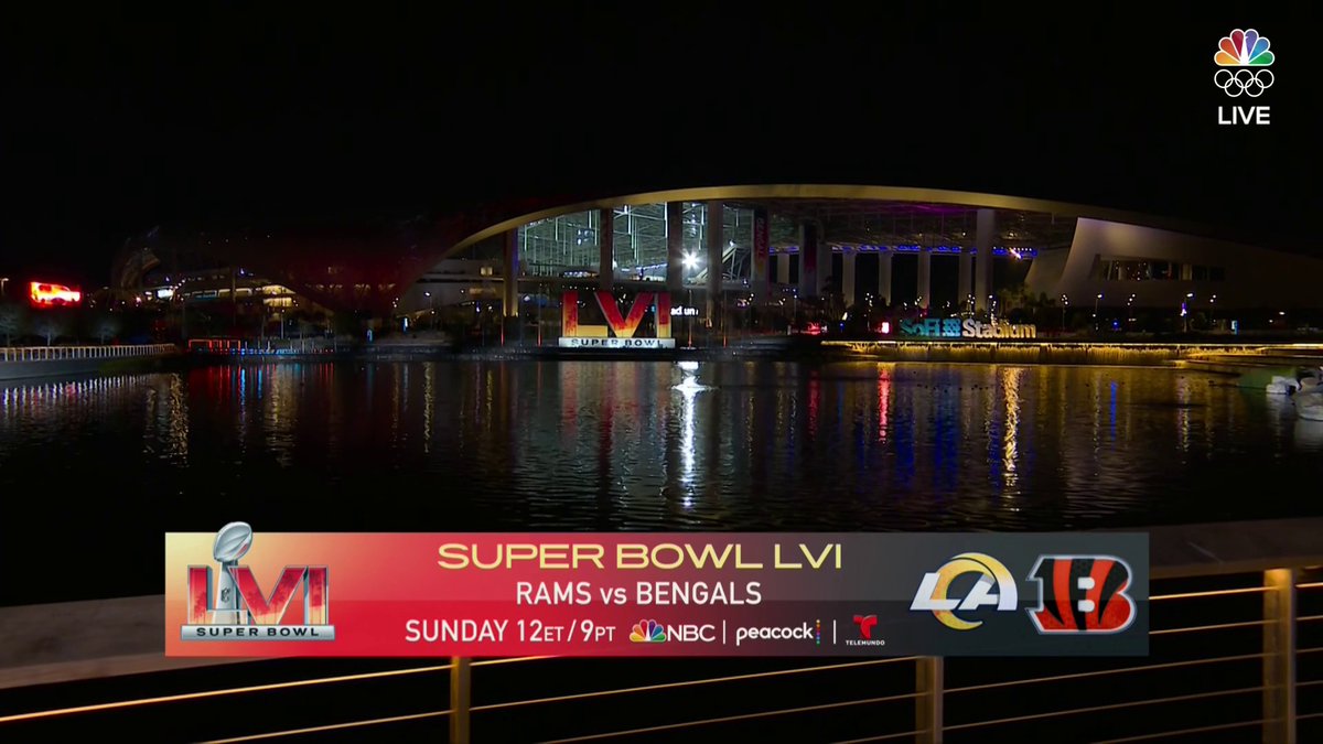 SNFonNBC's tweet image. RETWEET if you're ready for Super Bowl Sunday. #SBLVI

@RamsNFL // @Bengals // @NFL