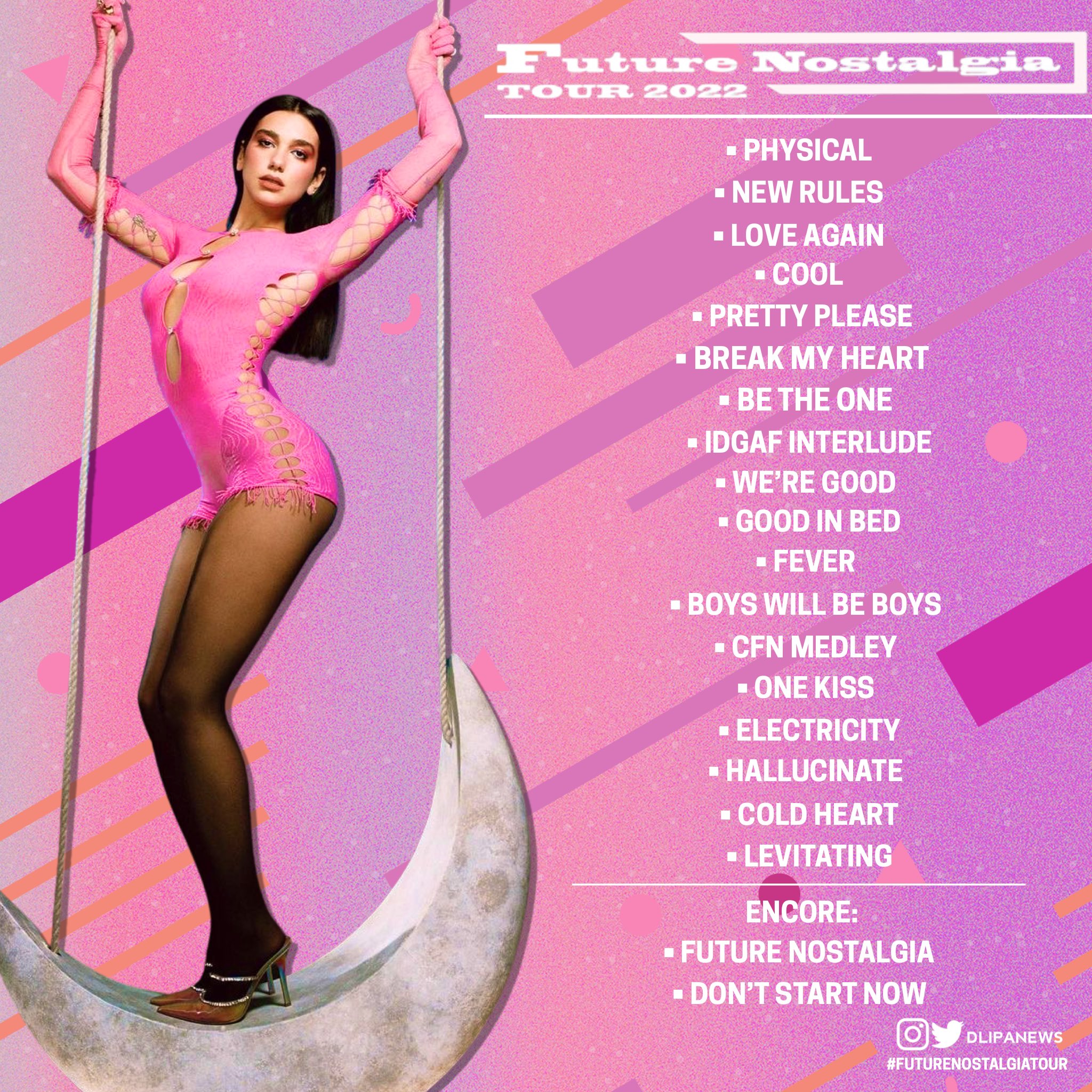 تويتر \ Dua Lipa News على تويتر: "Here is the full setlist from Dua Lipa's  first show in Miami! #FutureNostalgiaTour https://t.co/SVxwOFqpHO"