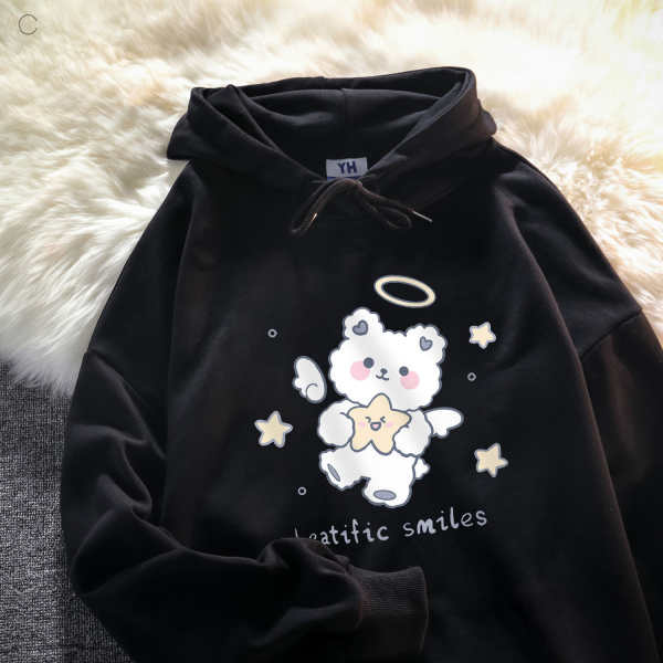 Mocolist_shop's tweet image. 可愛い熊柄プリントファッションパーカー
商品番号：【14435】
詳細はこちら►
urlnb.com/laqioJMm
#切り替え
#熊柄
#パーカー
#配色