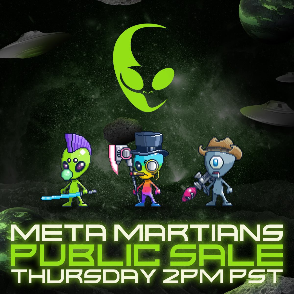 FASTEST SELL OUT OF 2022!!! 
Blink and you’ll miss it! 

Show love and RETWEET!👽
Feb 10th, 2pm PST it is going down.

All important links attached:
linktr.ee/MetaMars