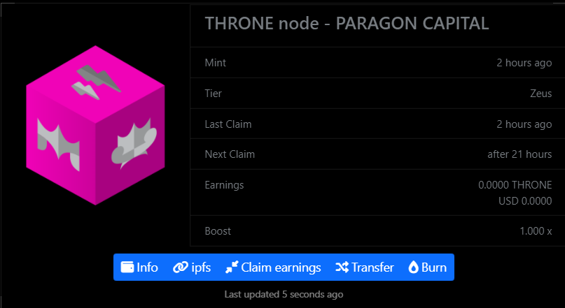 paragon_2022's tweet image. Another income generating asset has been acquired! 🎉

A portion of our treasury fund was used to purchase $throne node (zeus tier) from @Midas_DAO

 #Nodes #MIDASDAO #zeusnode #NFT #BSC #BSCGem #BTC #FaaS
