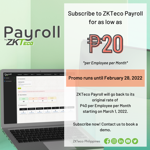 zktecophil's tweet photo. Subscribe now!
Promo runs until February 28, 2022.
#ZKPayroll #ZKTecoPH https://t.co/tqf6PsrTWt