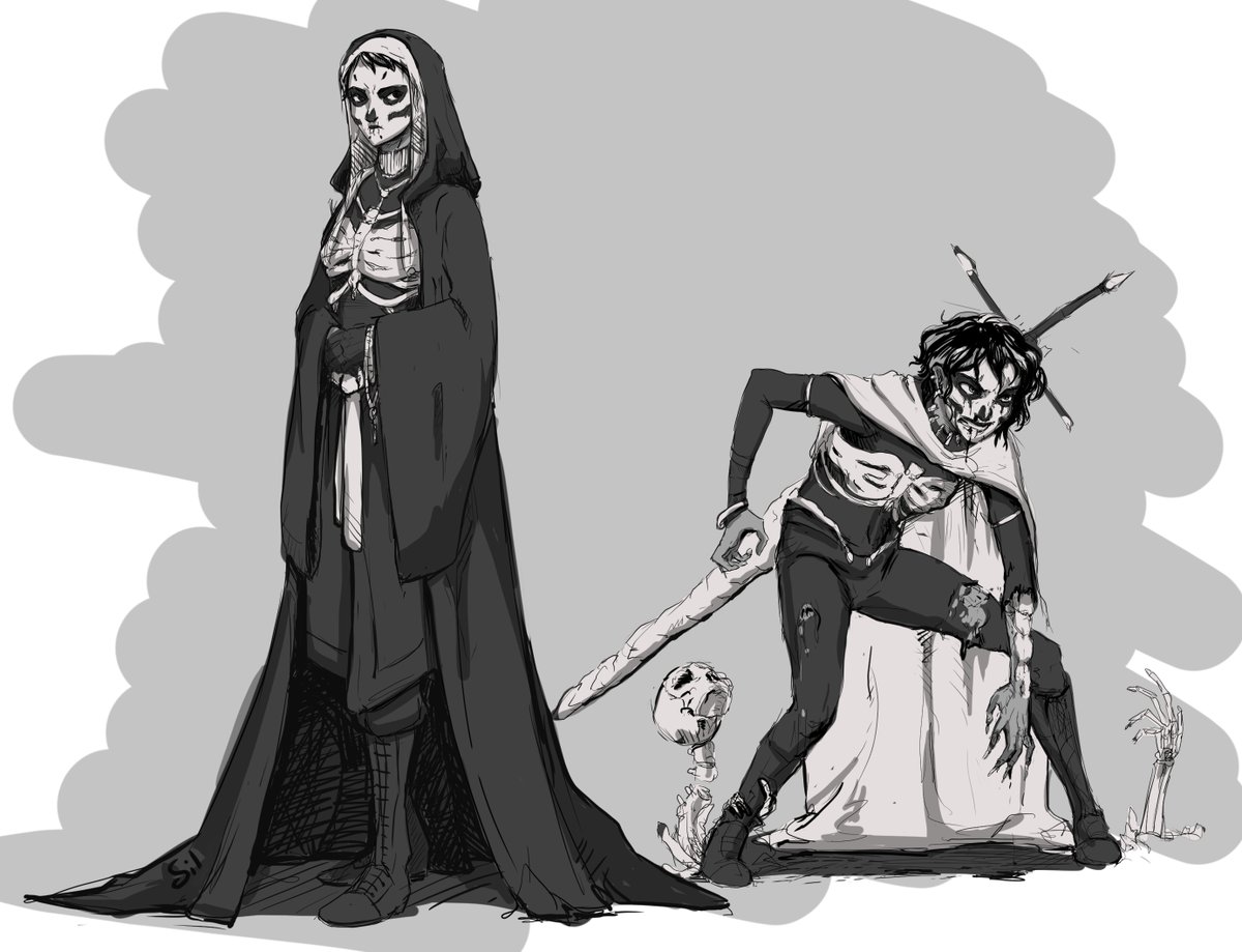 Proper, dignified Reverend Daughter in the streets, nasty, feral bone goblin saint in... the other streets. Get you a witch who does both.