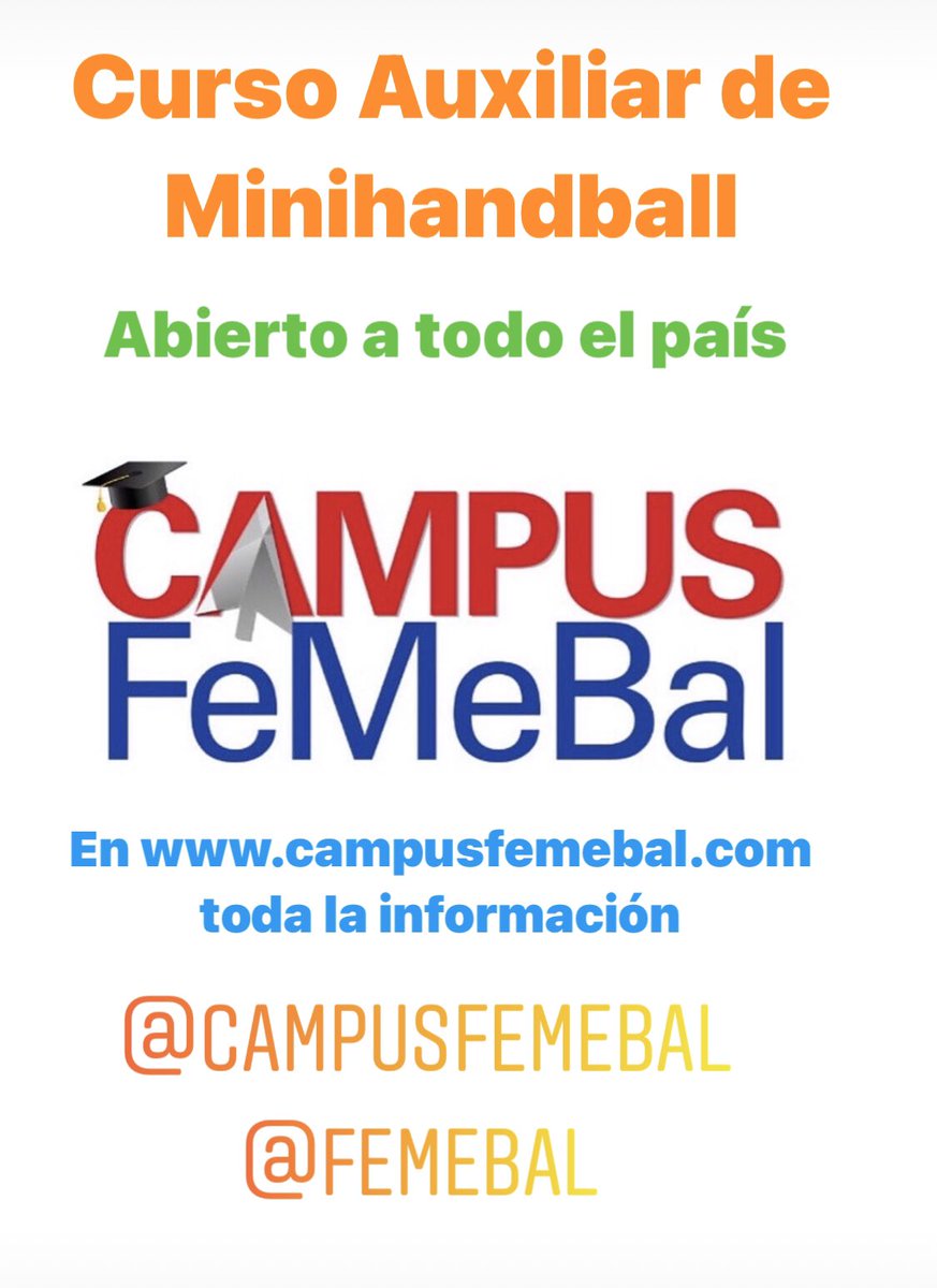 Curso Auxiliar de Minihandball
En campusfemebal.com toda la información para inscribirse