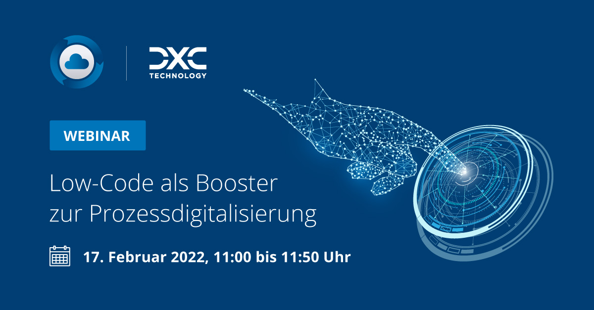Im nächsten Webinar der DXC Technology zeigt Ihnen Andreas Dangl, wie effektiv Sie die Low-Code-Möglichkeiten der Fabasoft Business Process Cloud für die Digitalisierung von Prozessen einsetzen können. Jetzt kostenlos anmelden: okt.to/mJLYoS
