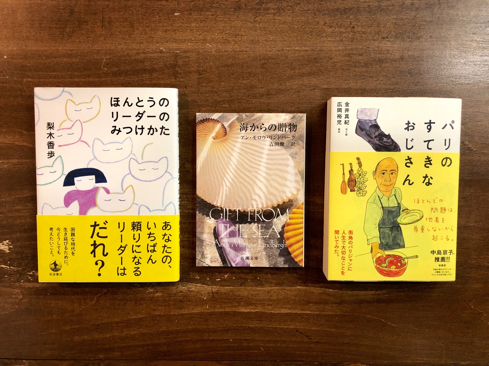 Title タイトル 選んだ三冊は 梨木香歩 ほんとうのリーダーのみつけかた 岩波書店 アン モロウ リンドバーグ 吉田健一訳 海からの贈物 新潮文庫 金井真紀 文と絵 広岡裕児 案内 パリのすてきなおじさん 柏書房 T Co