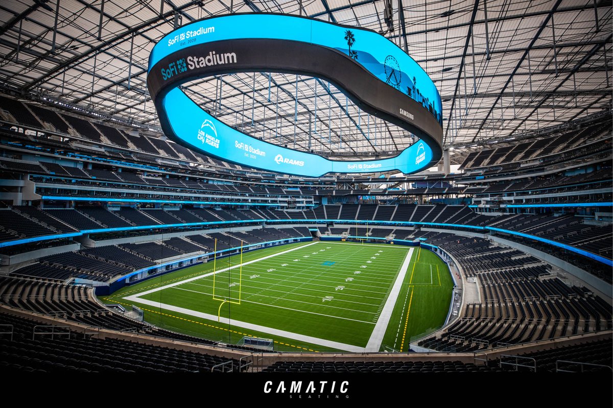 This Sunday one of the greatest sporting events on Earth comes to <a href="/SoFiStadium/">SoFi Stadium</a>
#SuperBowl will see the <a href="/RamsNFL/">Los Angeles Rams</a> &amp; the <a href="/Bengals/">Cincinnati Bengals</a> play in front of more than 75000 spectators sitting in the comfort of <a href="/CamaticSeating/">Camatic Seating</a> 
Have you got your seat at #SuperBowlLVI ? We have more than 75,000