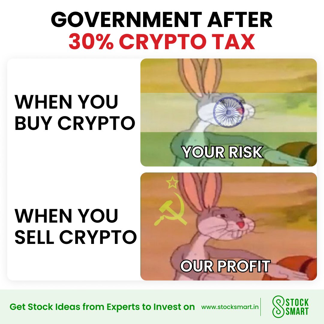 StockSmartIndia's tweet photo. Gov be like: Profit toh hum apas me batenge na.
#cryptomemes #cryptotax #cryptoindia #crypto #memecrypto #cryptomeme #bitcoinmemes #incometax https://t.co/rvbLl5jKxy