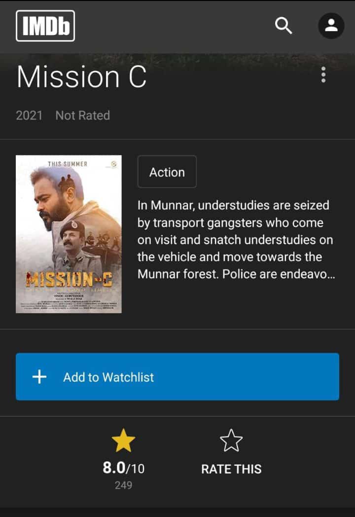 rameshlaus's tweet photo. Thriller #MissionC highly rated on #IMDB
#NEESTREAM
Directed by #VinodGuruvayoor Produced by #MullaShaji
Starring Sarath Appani, Meenakshi Dinesh, Major Ravi, Kailash and others.. https://t.co/eRoOGqMPEg