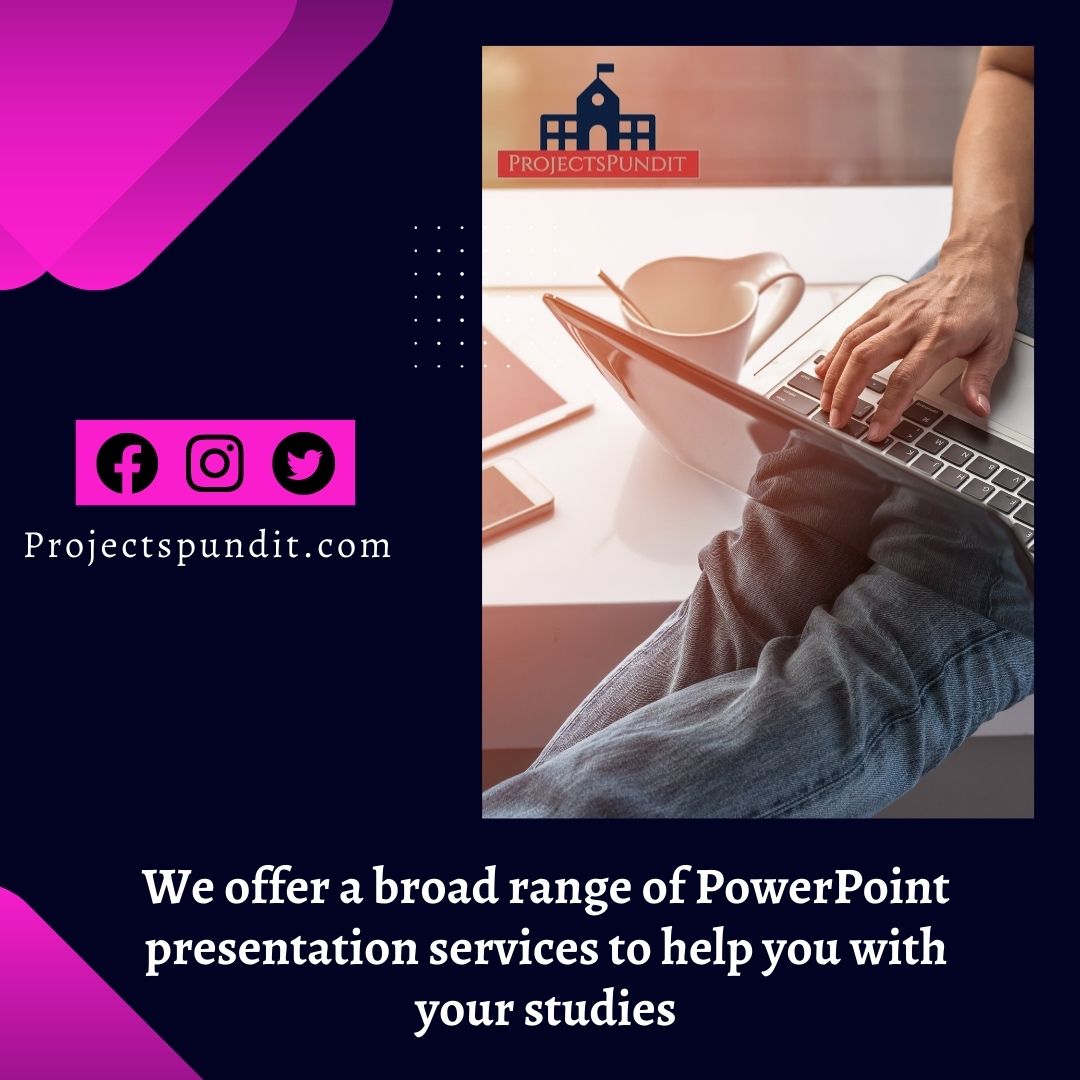 ProjectsPundit's tweet image. Projects Pundit offers professional & affordable PowerPoint Presentation Services. Hire us today to get engaging & relevant PowerPoint Presentations. We offer a broad range of PowerPoint presentation services to help you with your studies.
💬Whatsapp - 4407915608618