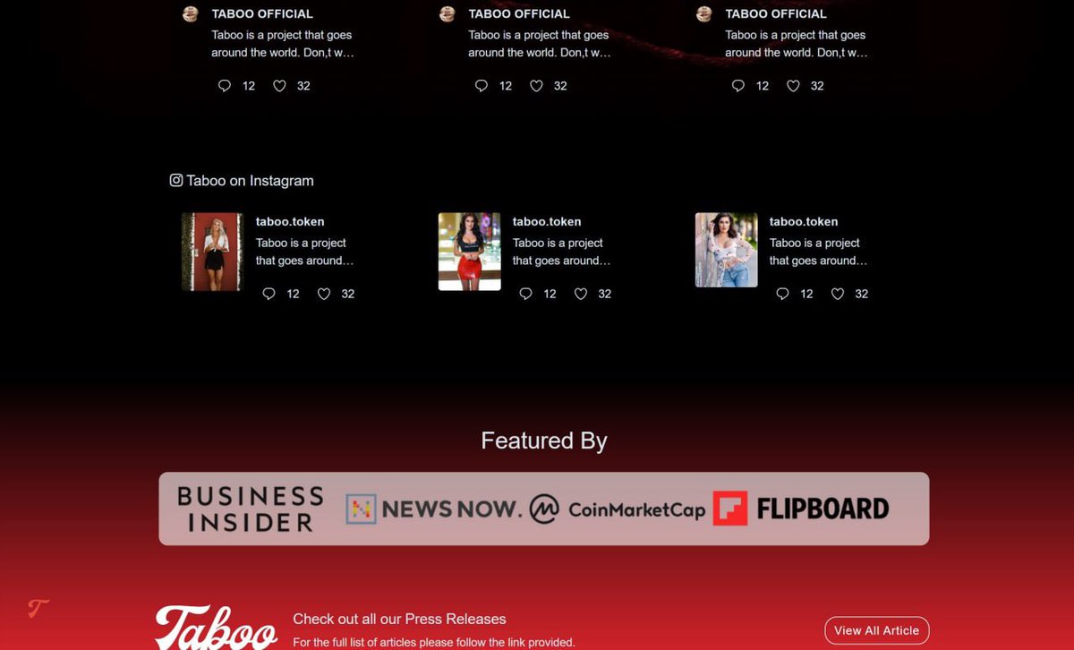 Our taboo.community crypto informational site redesign is NEARLY complete‼️

This is SEPARATE from our MP UI/UX update that’s ongoing🔥

ALL the ingredients are COMING together ⛈ 

TABOOPUNKS Openseas launch also on Feb 23rd🚀

#NFTs #NFTcollector #NFTcollection #NFTart