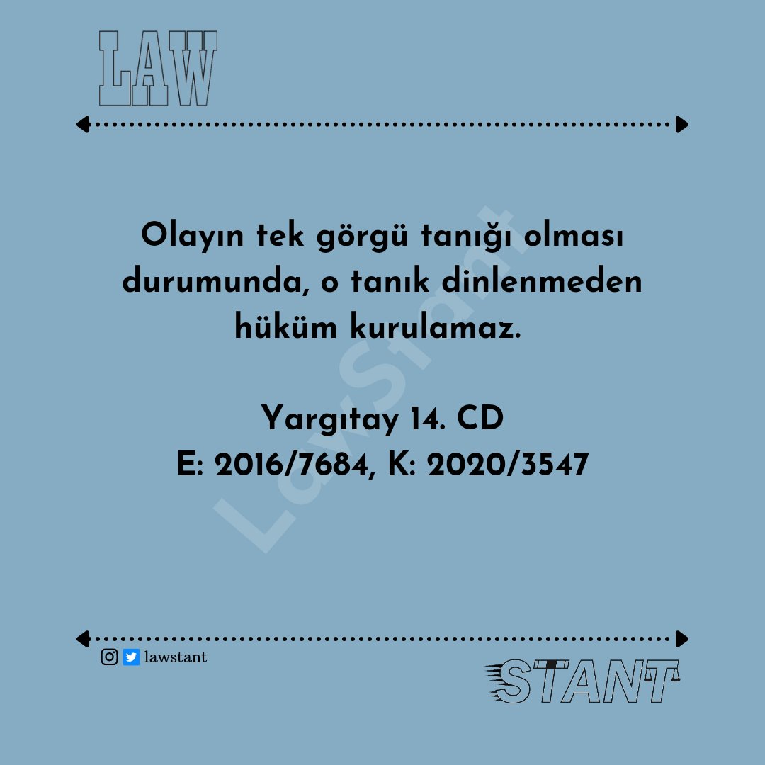 Tanık dinlenmesine ilişkin Yargıtay kararı 👇