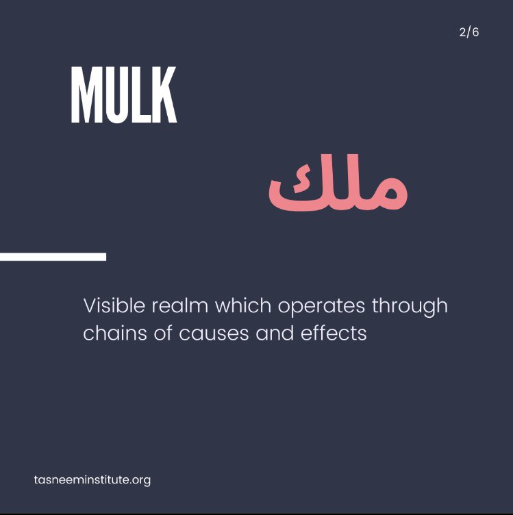TasneemInstitu1's tweet photo. The difference between mulk and malakut? https://t.co/5J6PqJO74y