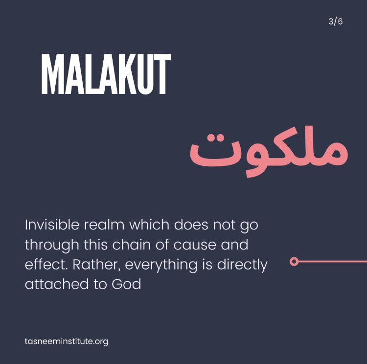 TasneemInstitu1's tweet photo. The difference between mulk and malakut? https://t.co/5J6PqJO74y