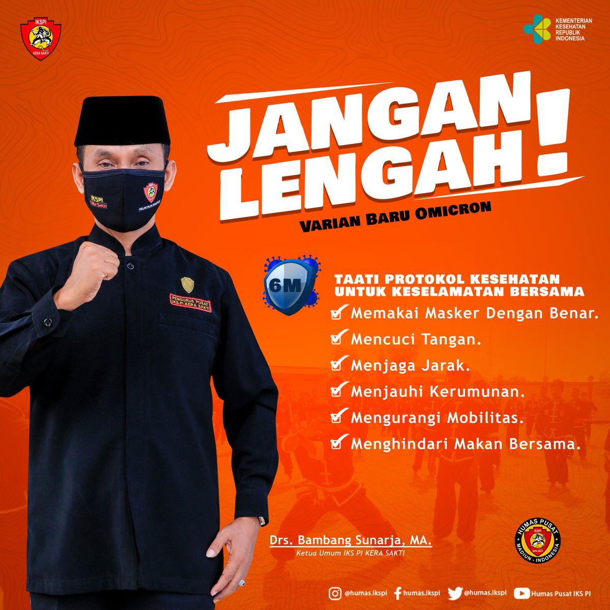 HumasIkspi's tweet photo. Jangan Lengah.!

Mari bersama menjaga diri dan orang sekitar dari penyebaran virus omicron, tetap jaga imun tubuh dengan berolahraga dan makan makanan sehat. https://t.co/Nhy3GxpS62