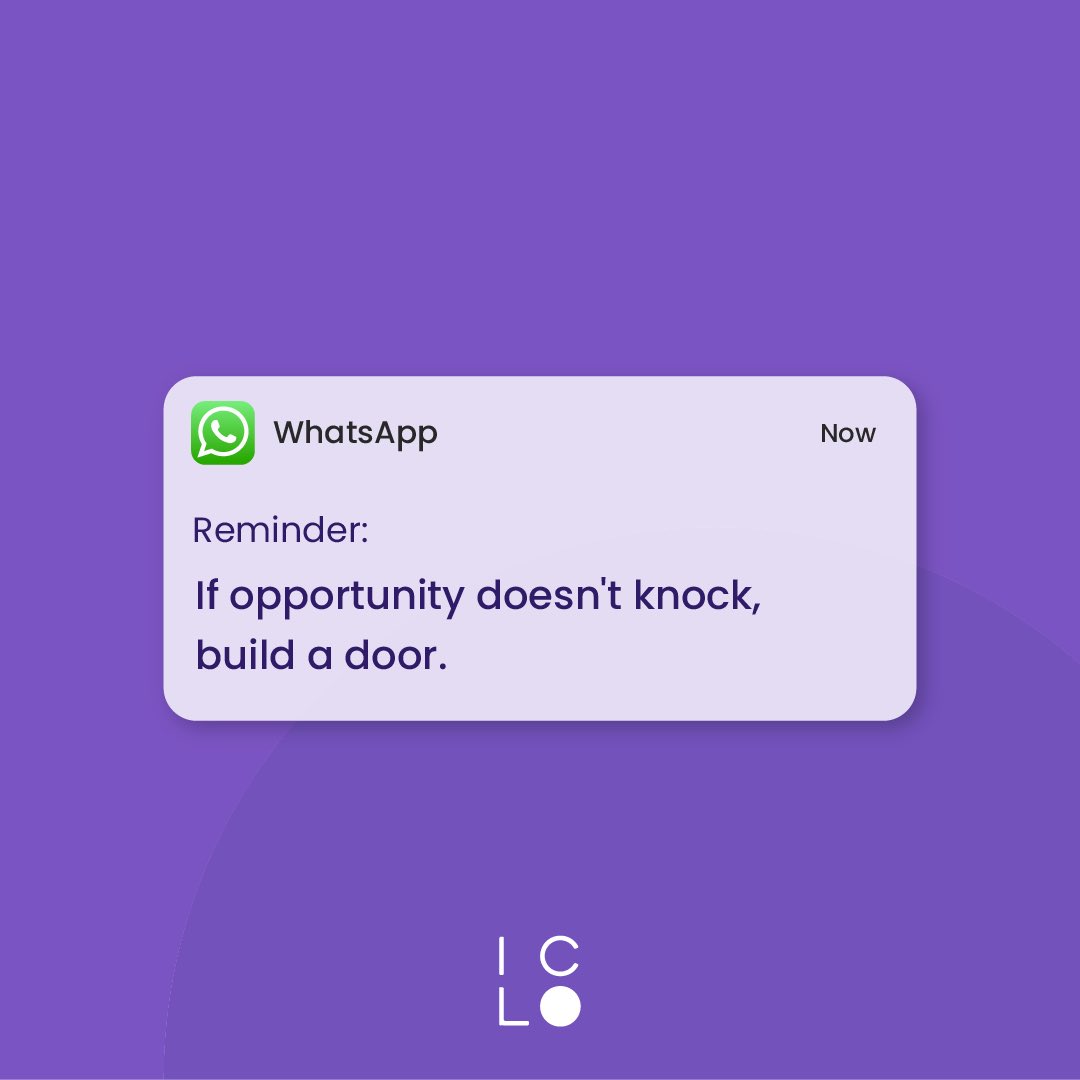 icloae's tweet photo. If opportunity doesn't knock, build a door 🚪

#startupuae
#startupbusiness https://t.co/LIECLMhoSo