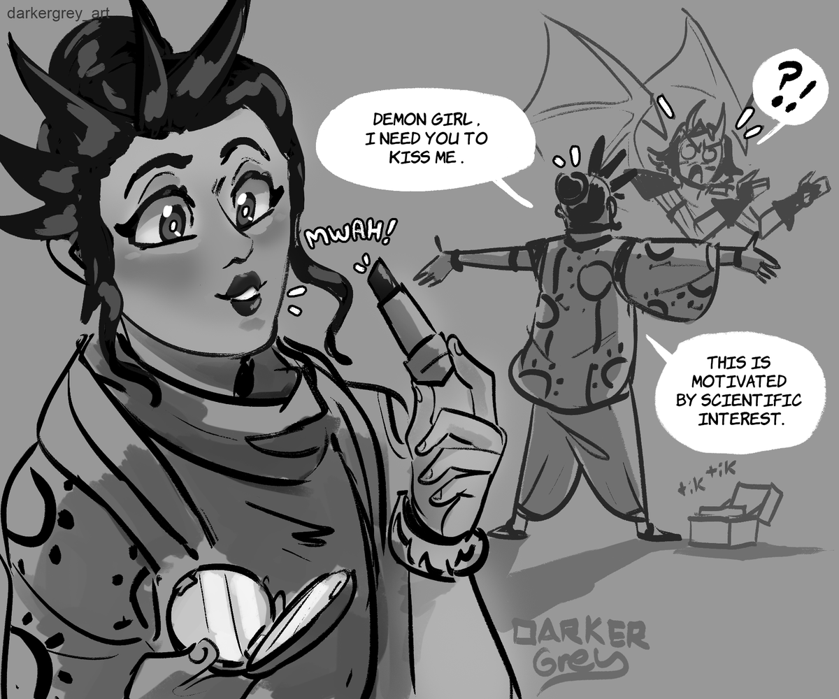 darkergrey_art's tweet photo. "Ready to begin the experiment!" #nenio #arueshalae https://t.co/XVm6CTH7Ej