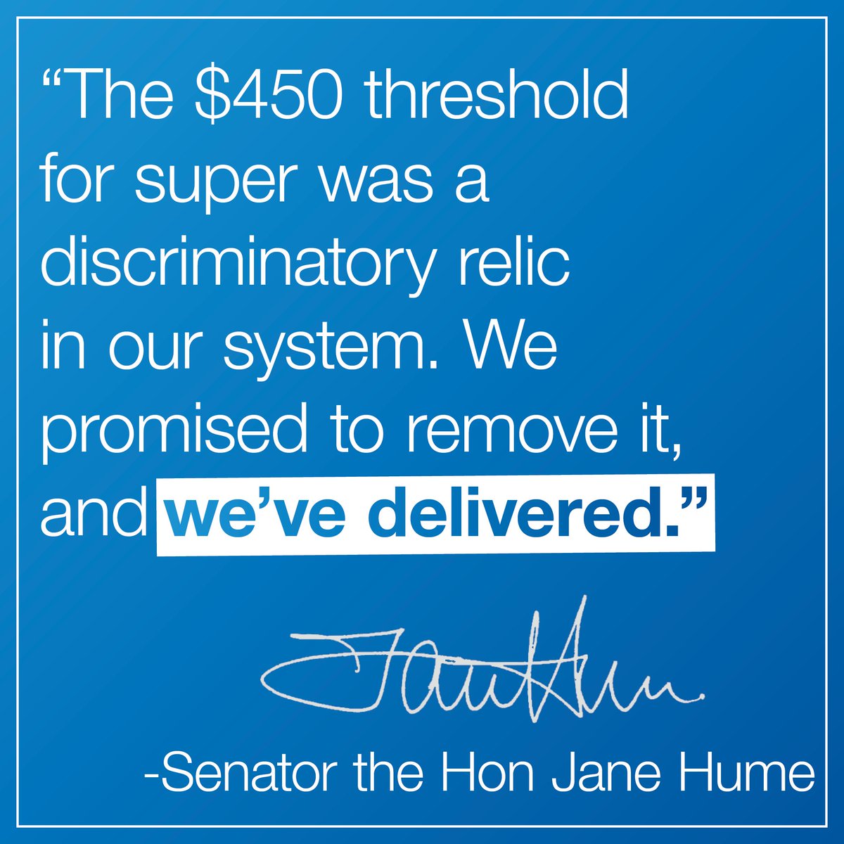 Jane Hume tweet media