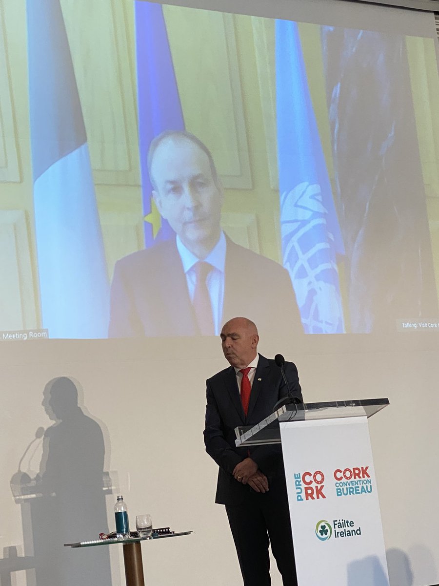 MichealMartinTD's tweet photo. Great to speak at the @pure_cork #VisitCork tourism event today.

As a proud Corkonian, I know only too well what Cork, with its history, beauty and attractions has to offer - and the warmth of its people.

We can face the year ahead with real optimism. https://t.co/HyVx974yD2