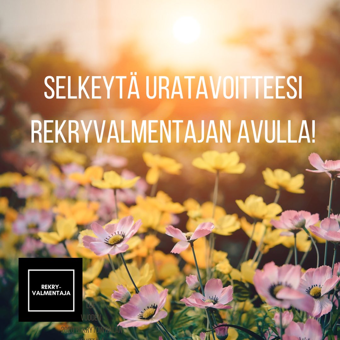 rekryvalmentaja's tweet photo. Tarvitsetko apua urasuunnittelussa? Selkeytä omat uratavoitteesi Rekryvalmentajan avulla! Saat ulkopuolista näkemystä ja kokeneen ammattilaisen apua. Ota yhteyttä ja kysy lisää!

https://t.co/lPBHyx5Cn3 

#urasuunnittelu #uravalmennus #valmentaja #ura #rekrytointi #työnhaku #hr https://t.co/Oq7eMs93ic