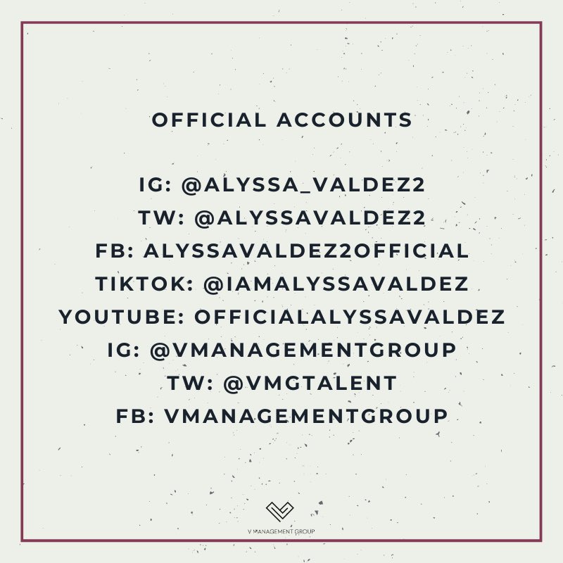 vmgasia's tweet image. We would like to inform the public to be wary of fake social media accounts who claim to belong to Alyssa Valdez.

All communication from and by @AlyssaValdez2 comes solely from her official accounts or through her management.