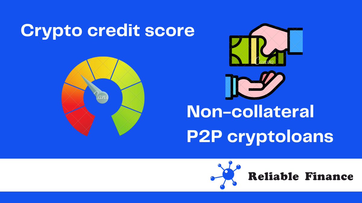 ReliableDeFi's tweet photo. #ReliableFinance with #Cryptocreditscore and non-collateral #cryptoloans are changing the game for financial services in the #DeFi space! https://t.co/dMKaHXjFch