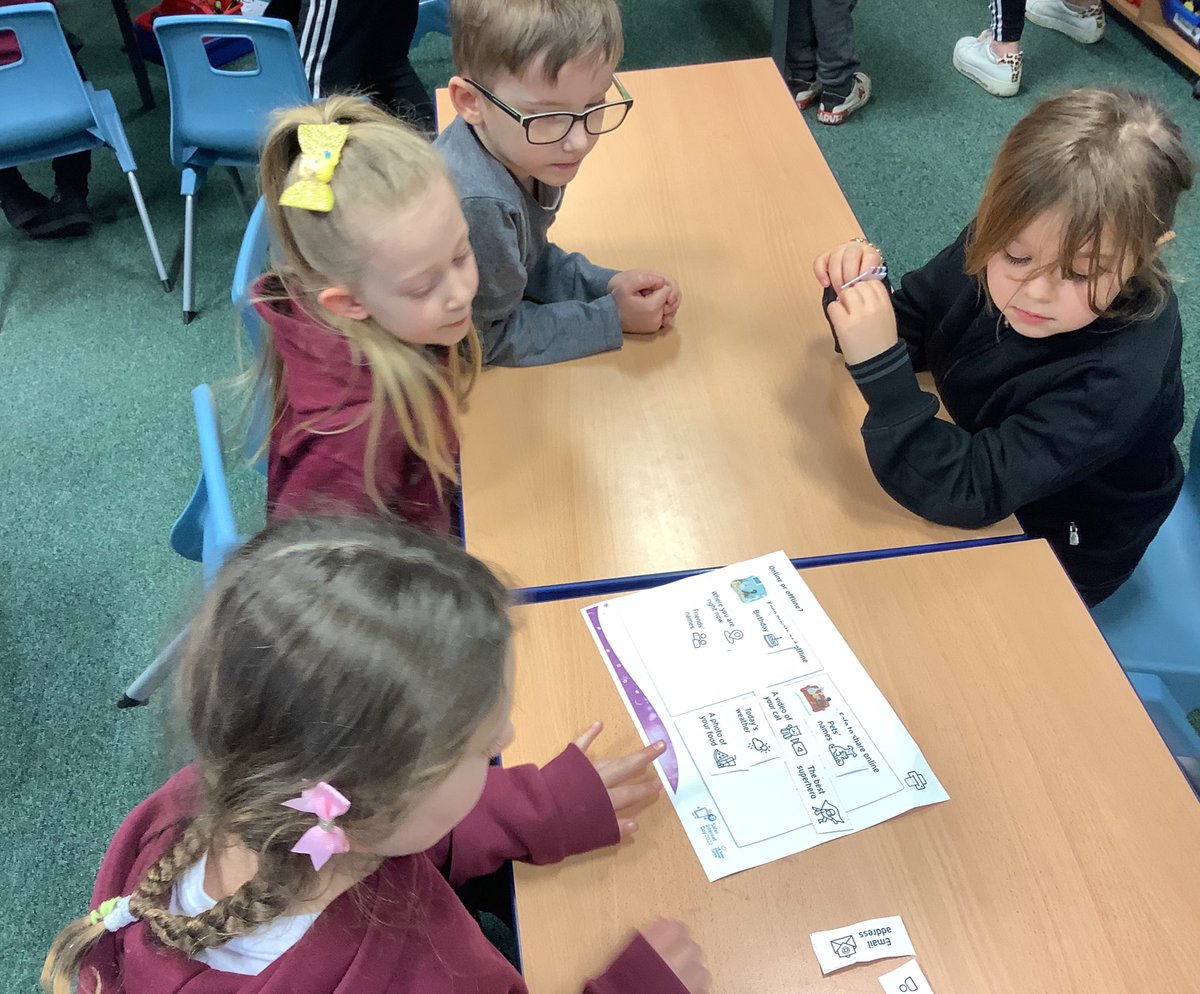 StJosephsGoole's tweet photo. Looking at safe internet use in Year 1/2. We are organising things into categories of what is safe to share online and what should be kept private. #safeinternetuse #strangerdanger #internetsafetyday https://t.co/LvkQEEhYW0