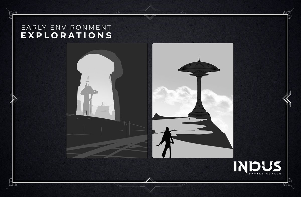 PrimeRushGame's tweet photo. And here are some work-in-progress designs of what Indo-Futuristic buildings could look like.
#IndusGame #ConceptArt #IndusBTS https://t.co/D0cCd0KrbY