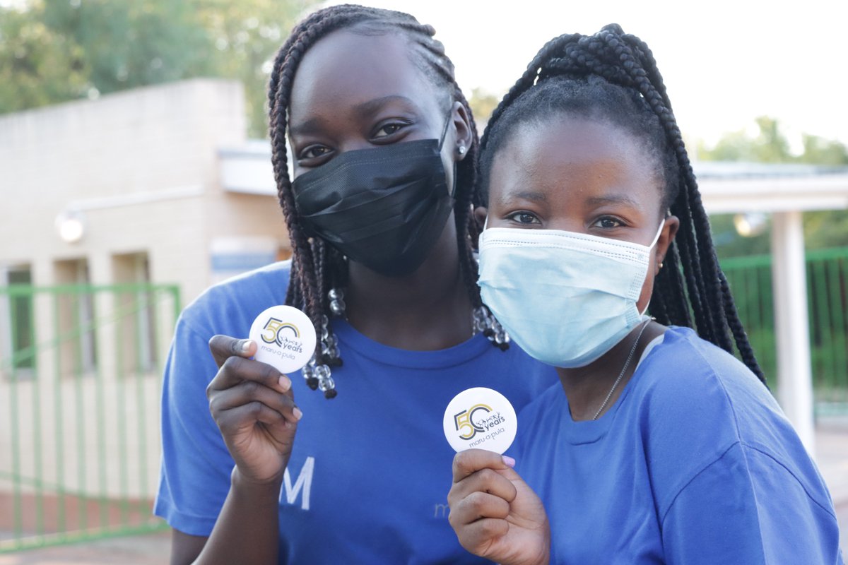 maruapulaschool's tweet photo. MaP Day is finally here! Maru-a-Pula School opened the doors of a single classroom on the 10th of February 1972 with the first 25 students. After 50 years, we are proud to have over 800 students. This morning, students handed out celebratory stickers to our parents #MaP50 https://t.co/HLRiJXFeQv