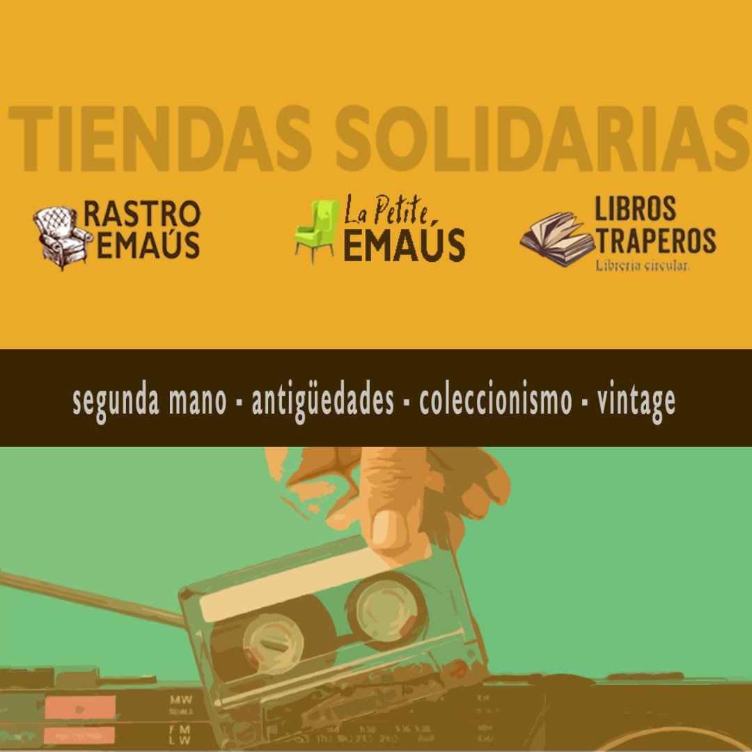 emausmurcia's tweet photo. 👉Tendremos a la venta objetos, libros ropa & curiosidades de nuestras tiendas solidarias.
Animaos a formar parte de la economía circular, social y solidaria! Sin ninguna duda disfrutaréis un montón😉
#feriadecomerciolocalsostenible #loopmurcia https://t.co/uZhFAcgLRk
