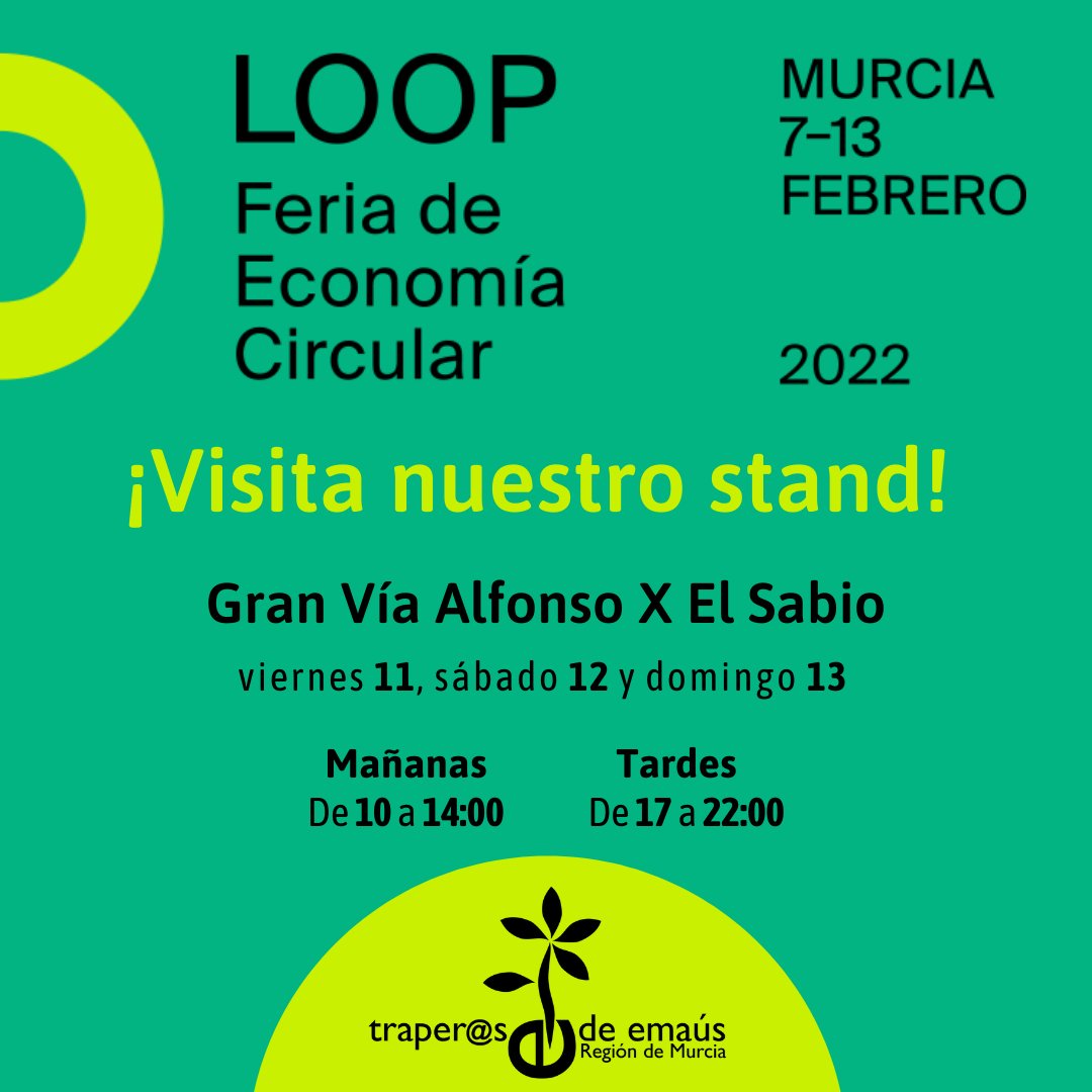 emausmurcia's tweet photo. 👉Tendremos a la venta objetos, libros ropa & curiosidades de nuestras tiendas solidarias.
Animaos a formar parte de la economía circular, social y solidaria! Sin ninguna duda disfrutaréis un montón😉
#feriadecomerciolocalsostenible #loopmurcia https://t.co/uZhFAcgLRk